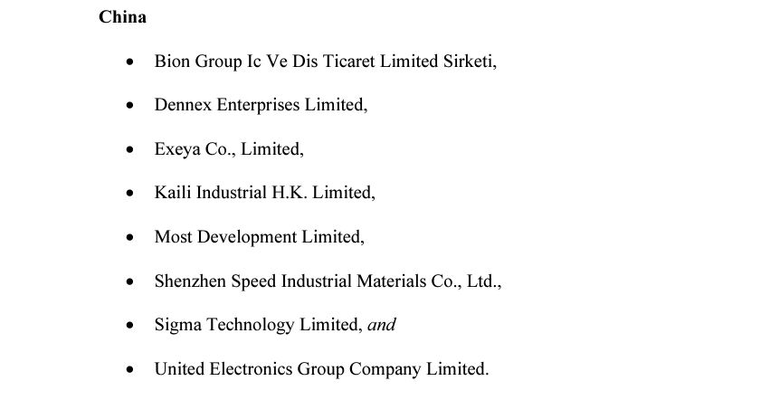 又有8家中国实体被列入“清单”！